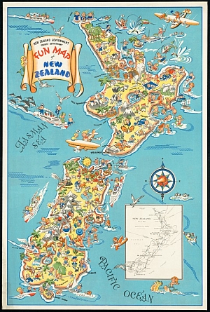 Fun map of New Zealand